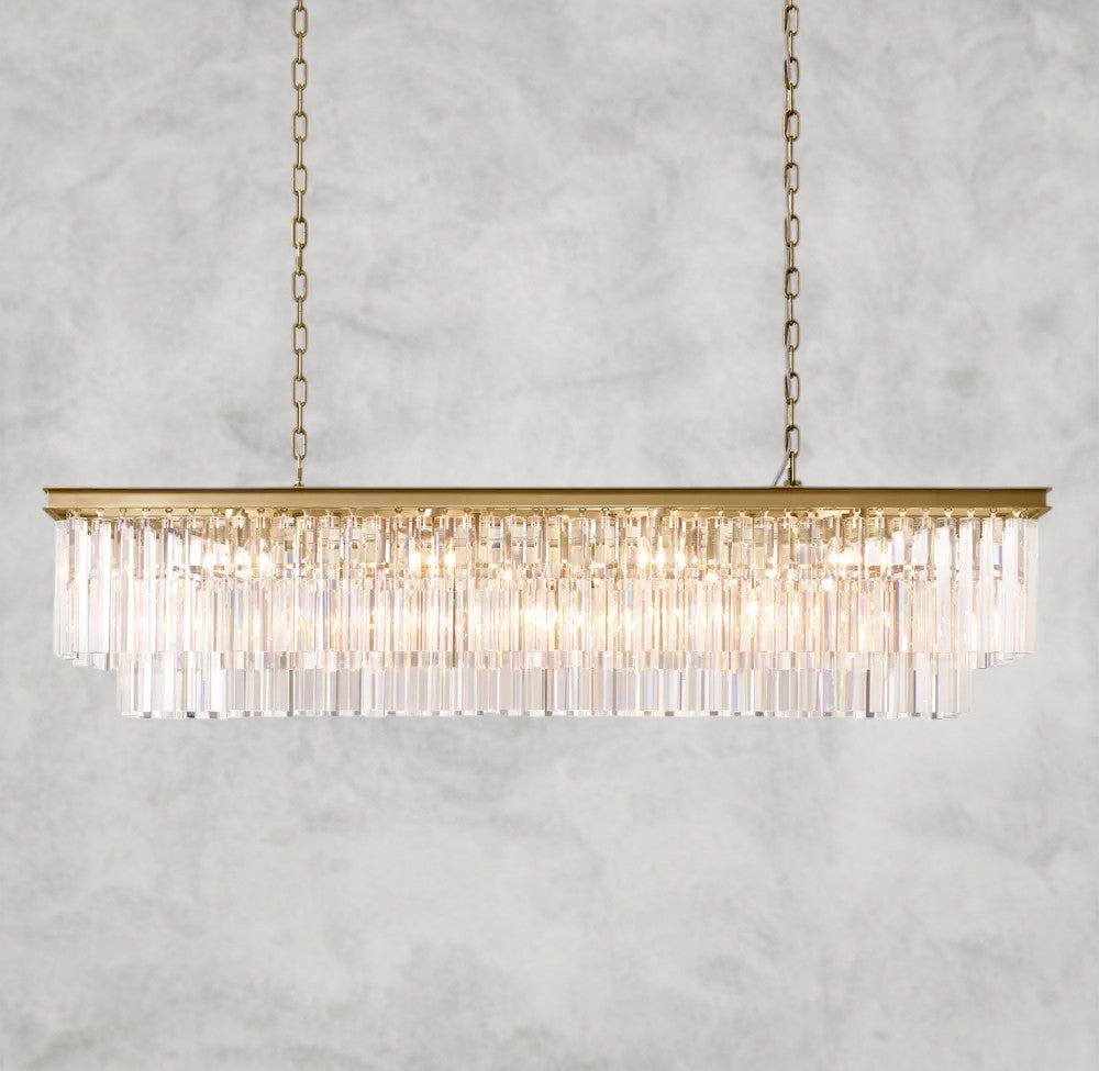 1920S Odeon Rectangular Chandelier 40", 49", 59"